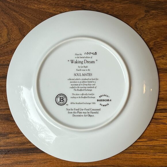 Lee Bogle Waking Dream Plate #4 in Soul Mates Collection Native American 1995 - Picture 6 of 8